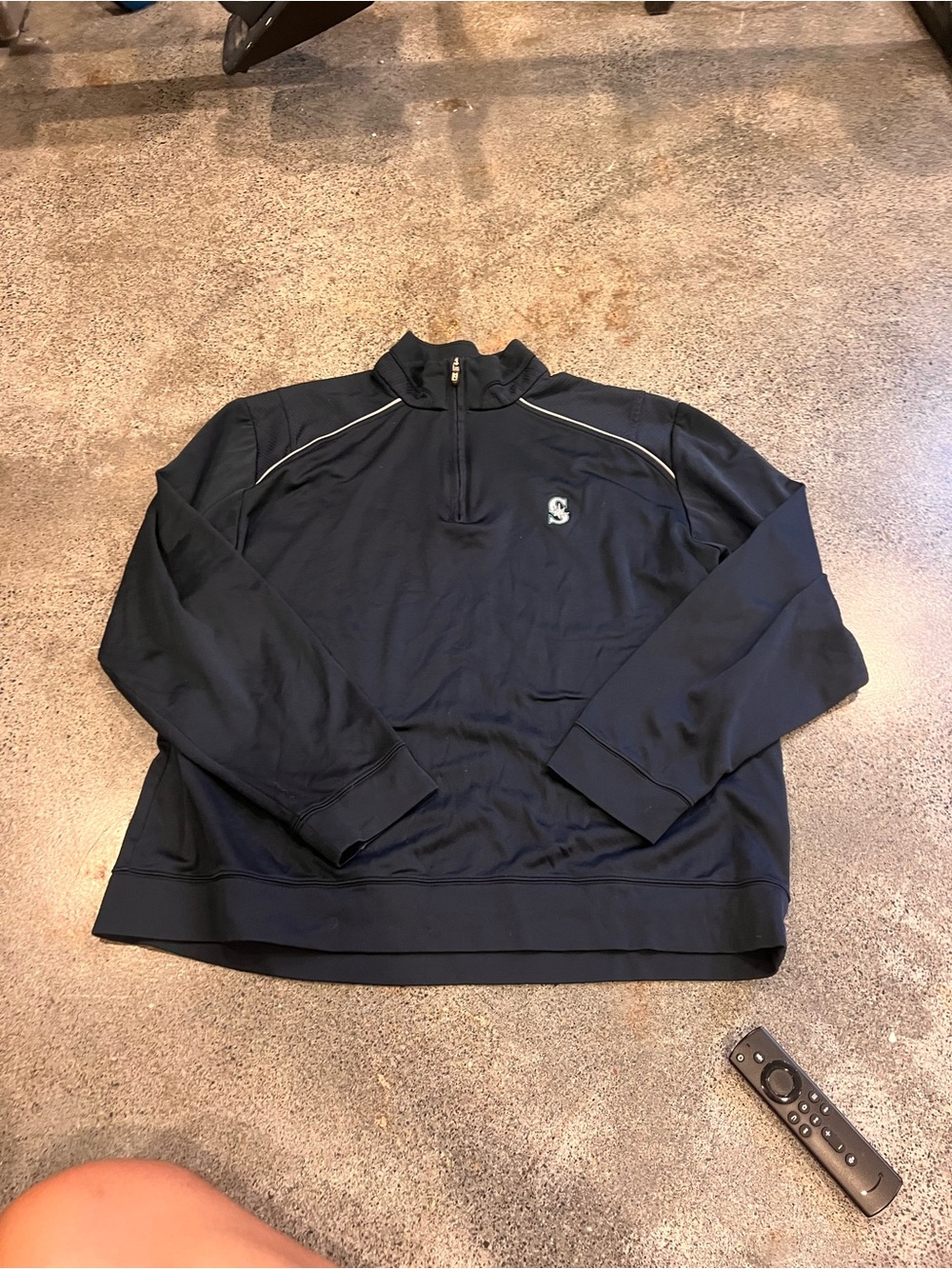 Seattle Mariners Men's Navy Quarter-Zip Pullover Sweatshirt
